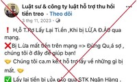  Luật sư cảnh báo thủ đoạn giả mạo luật sư để lừa đảo trên mạng 