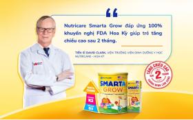 Nutricare Smarta Grow được chứng minh lâm sàng giúp trẻ cao lớn sau 2 tháng sử dụng