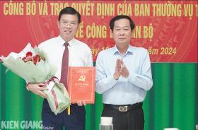  Phó Chủ tịch tỉnh Kiên Giang làm Bí thư Thành ủy Hà Tiên 